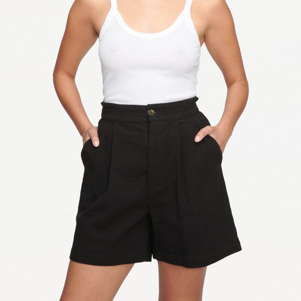 COPY - Lacausa high waist black drew shorts